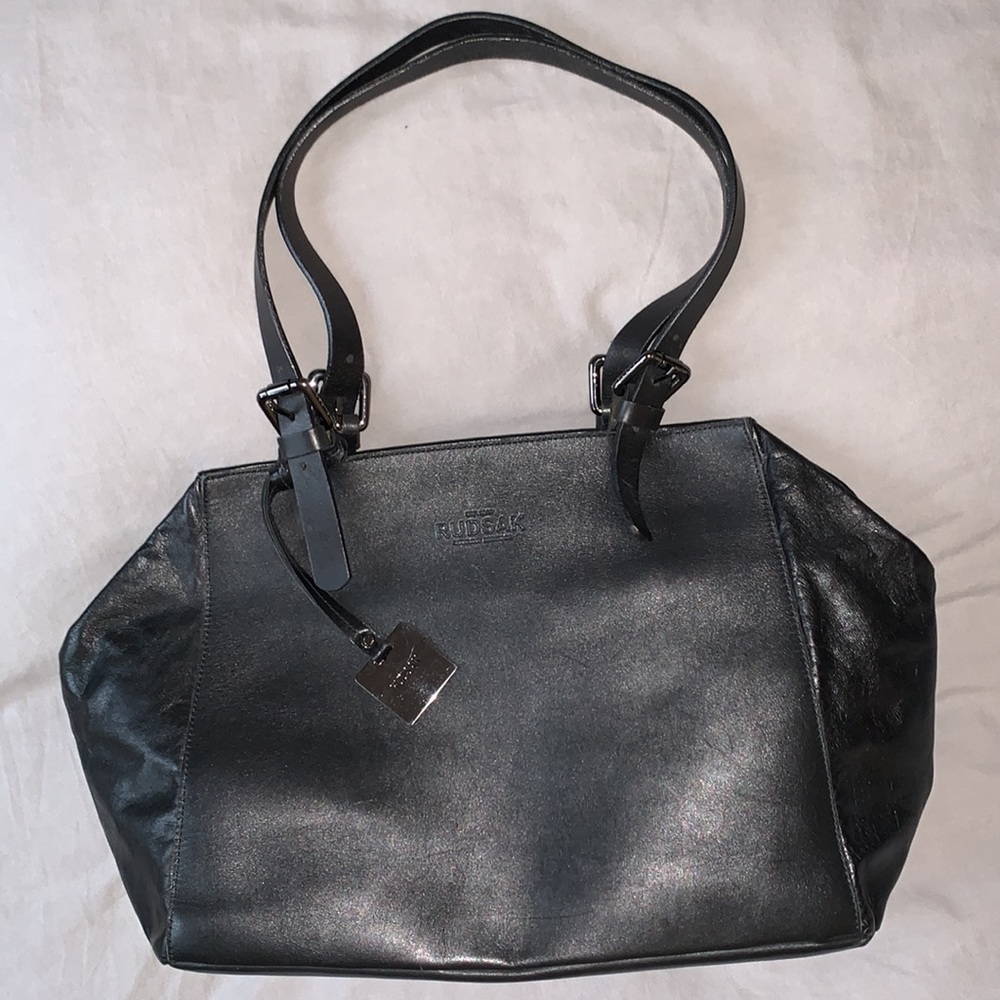 Slouchy shoulder leather bag